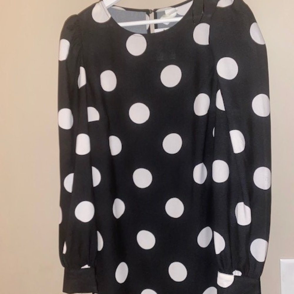 Black and White polka-dot dress